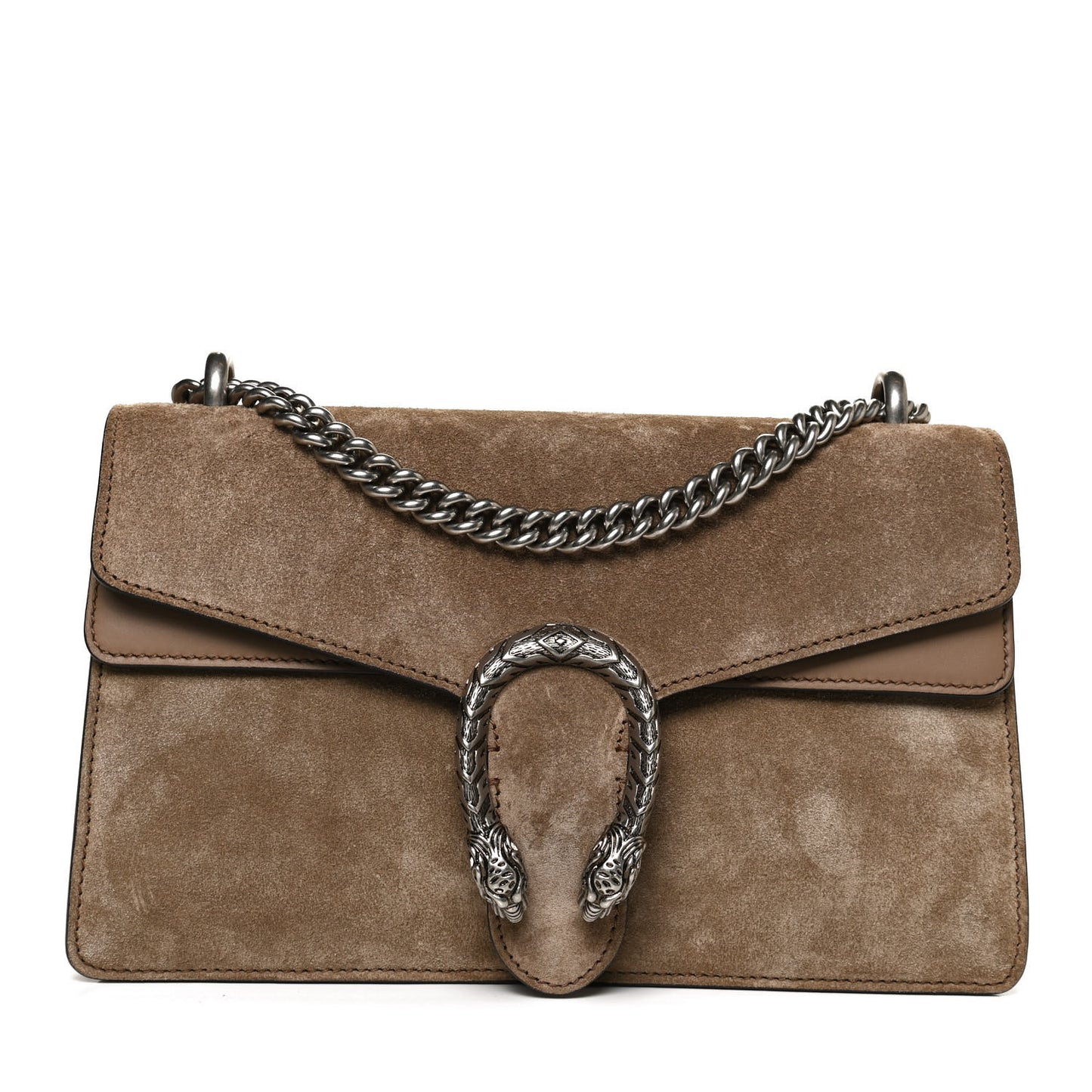 Suede Small Dionysus Shoulder Bag Taupe