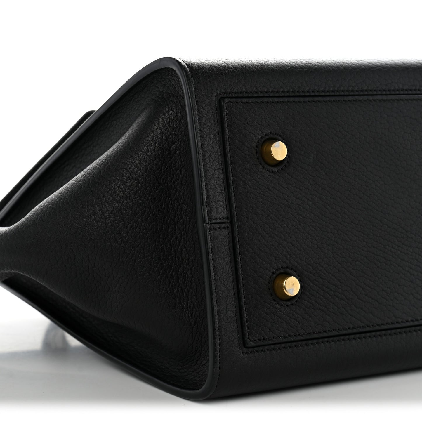 Crisped Calfskin Mini Tie Knot Tote Black