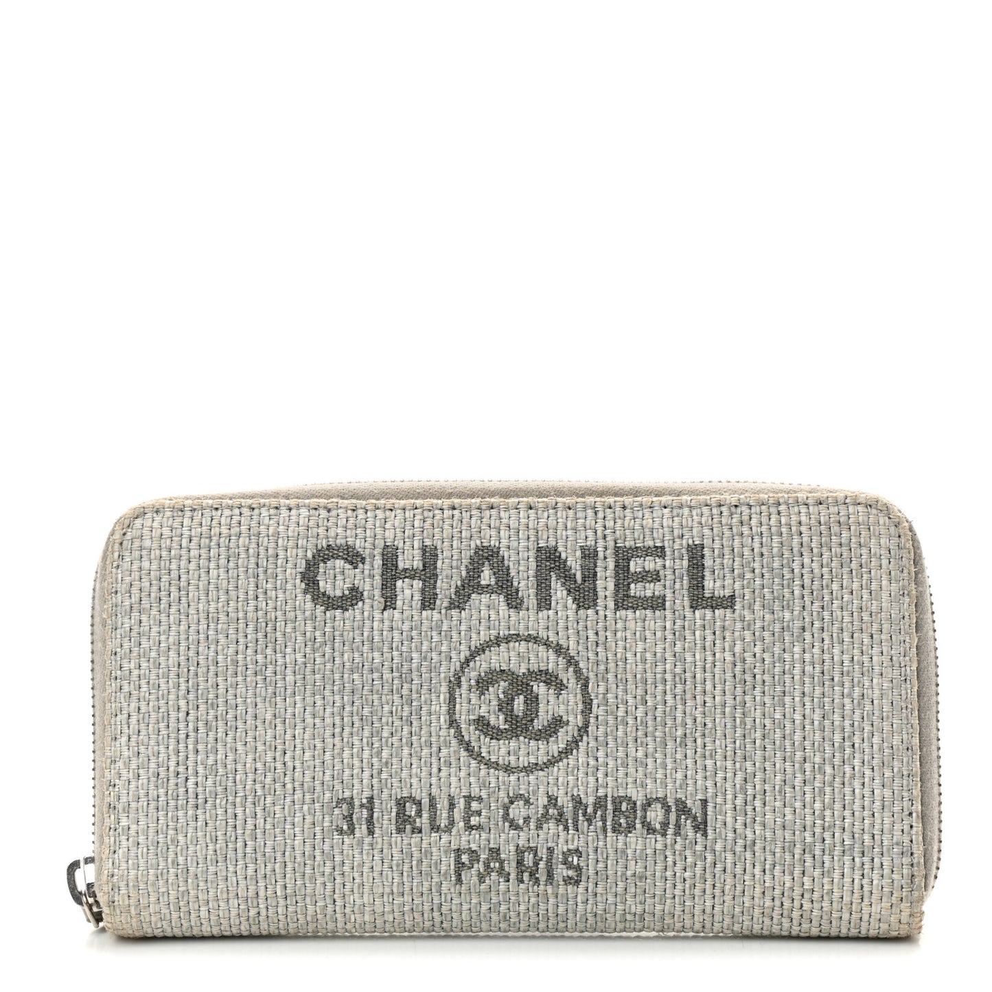 Canvas Deauville Zip Around Wallet Grey