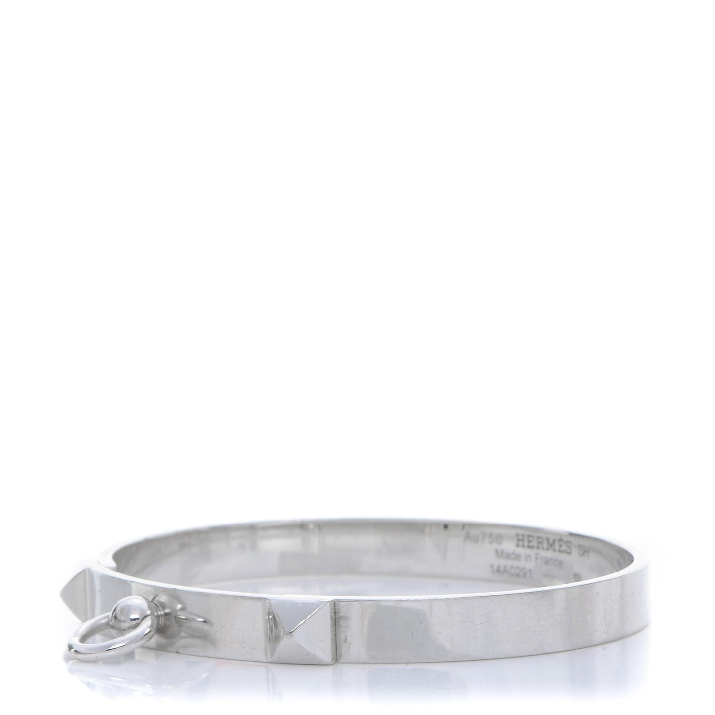 18K White Gold PM Collier De Chien Bracelet SH