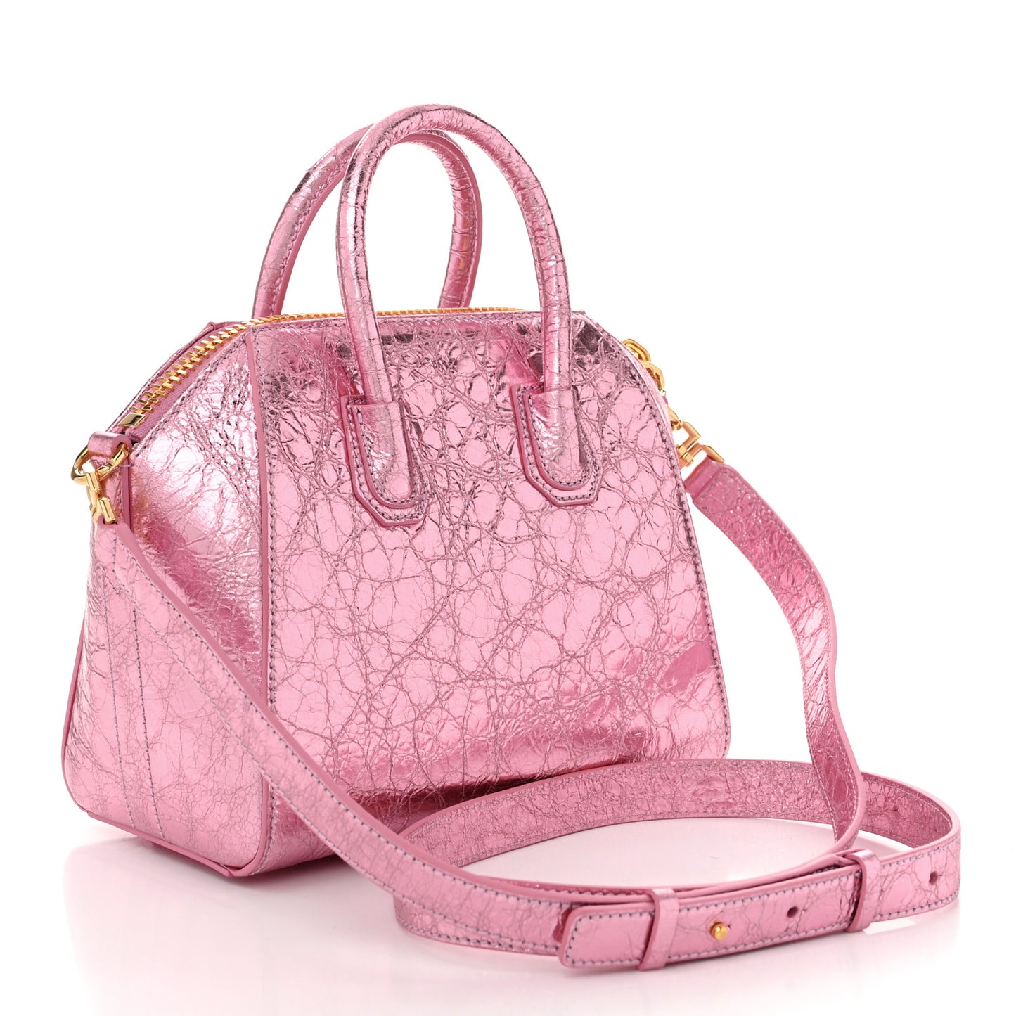 Laminated Lambskin Mini Antigona Silk Pink
