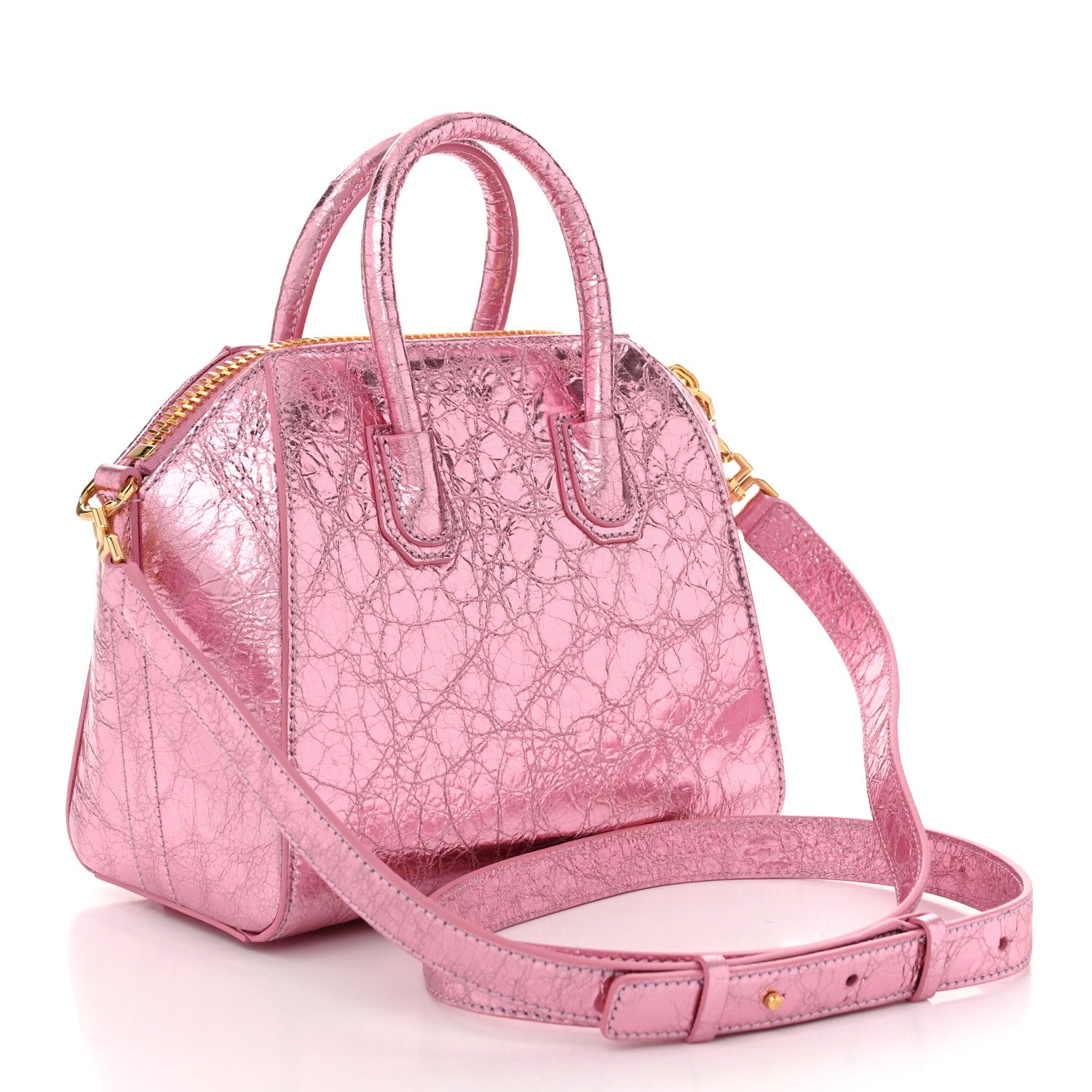 Givenchy Laminated Lambskin Mini Antigona Silk Pink 3 of 11