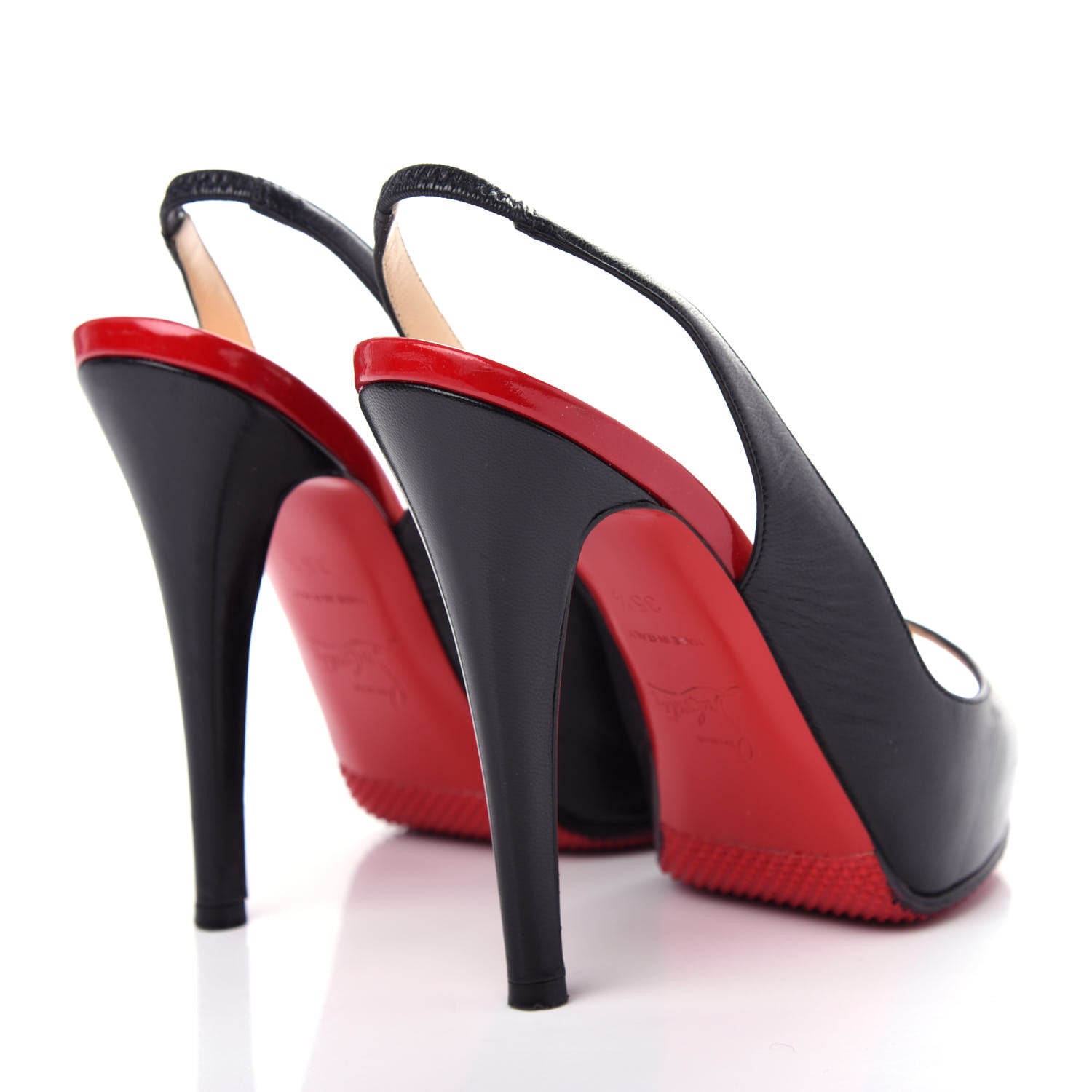 Christian Louboutin Kid No Prive 120 Pumps 35.5 Black Red 4 of 9