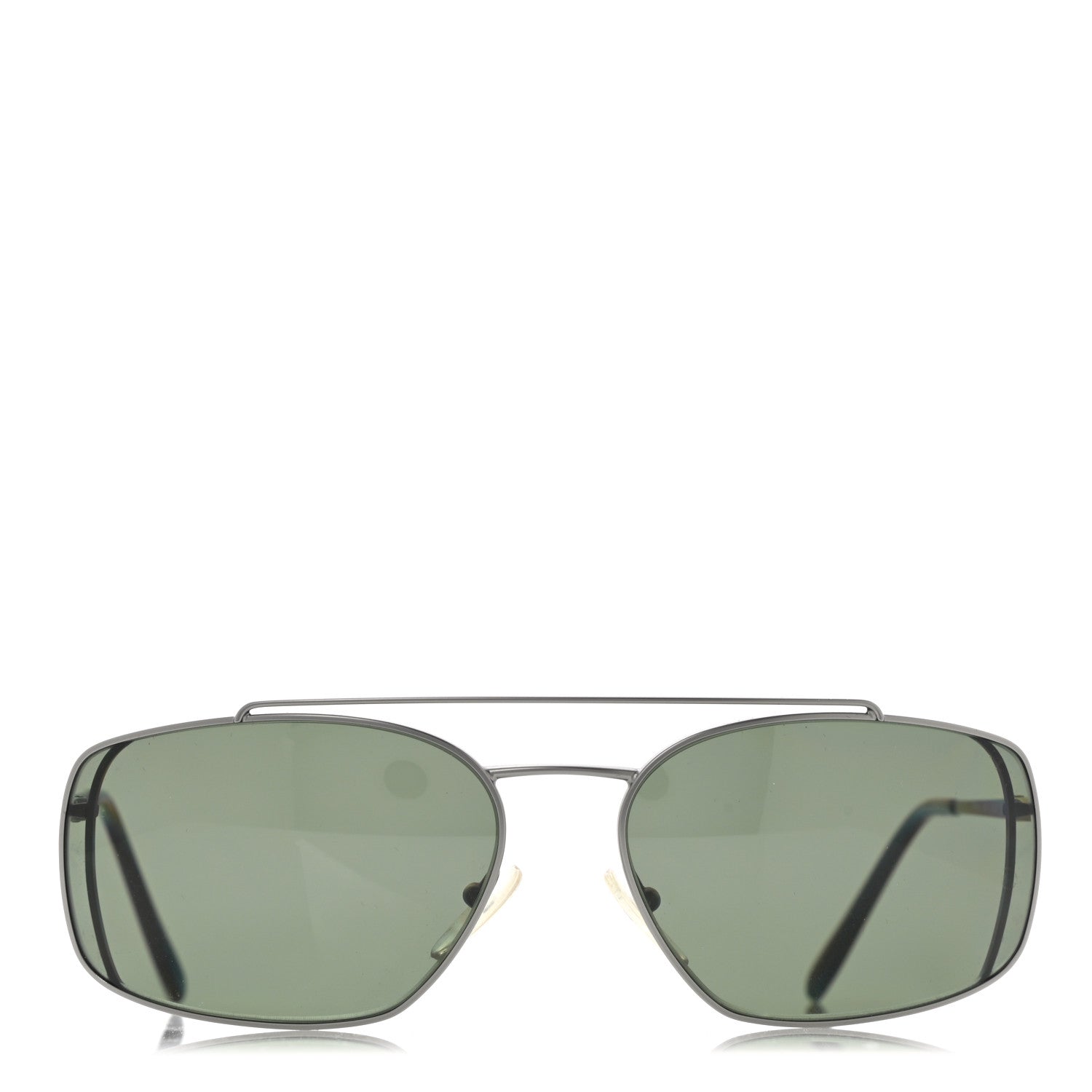 Prada Rectangular Sunglasses SPR 64V Silver Black 3 of 6