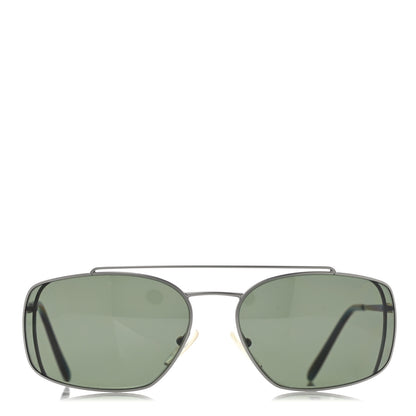 Prada Rectangular Sunglasses SPR 64V Silver Black 3 of 6