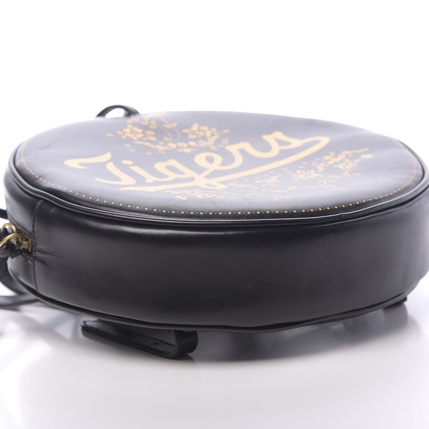 Gucci Calfskin Tigers Round Backpack Black Gold 9 of 10