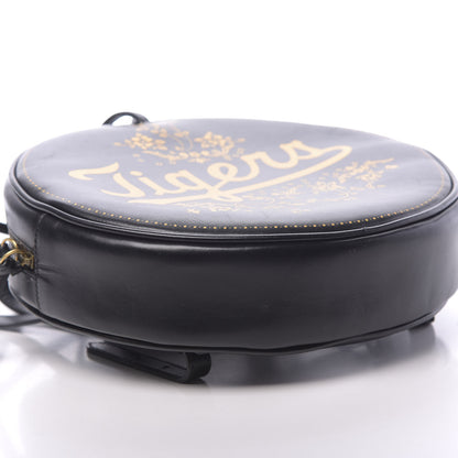 Gucci Calfskin Tigers Round Backpack Black Gold 9 of 10