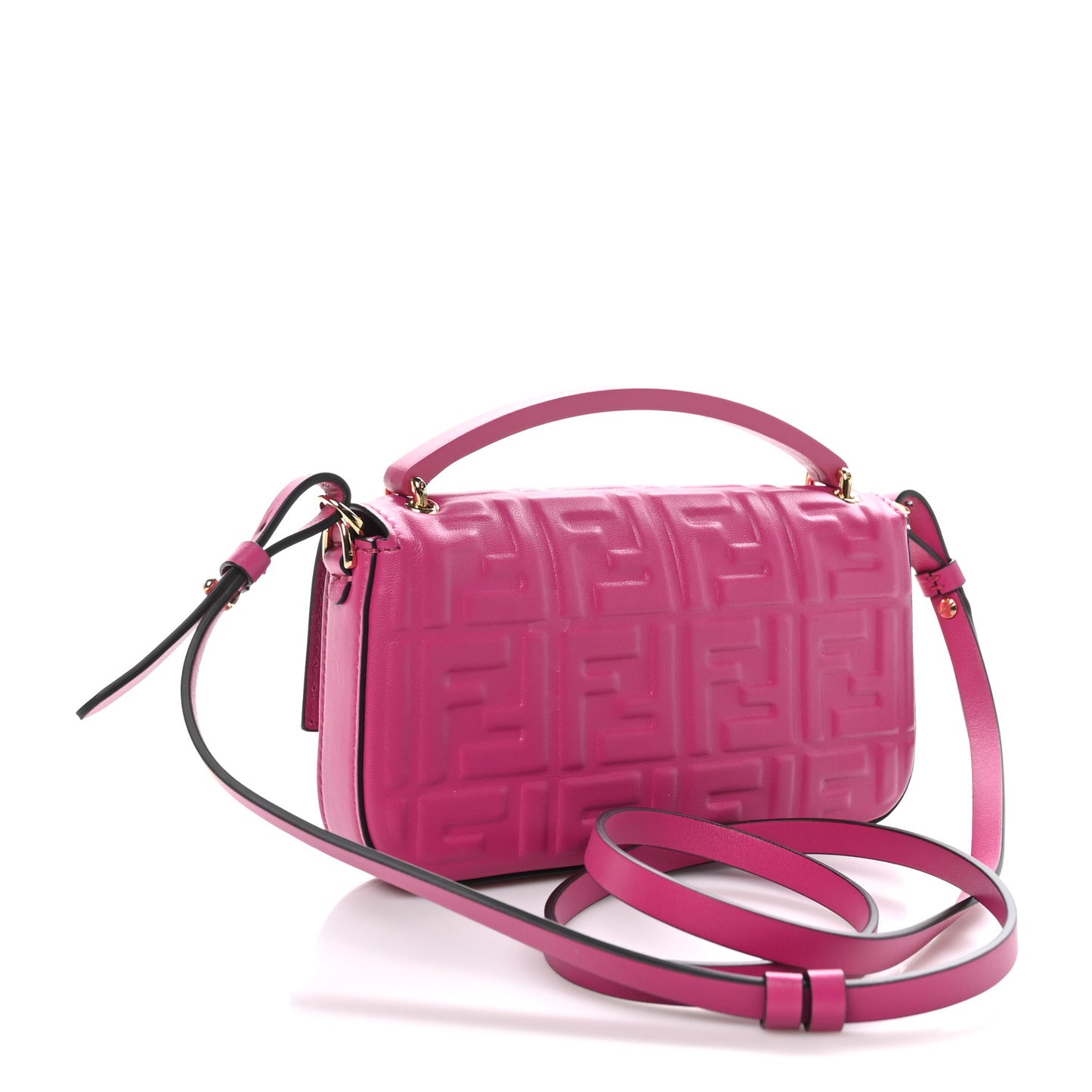 Nappa FF 1974 Embossed Phone Baguette Ciclamino Pilar