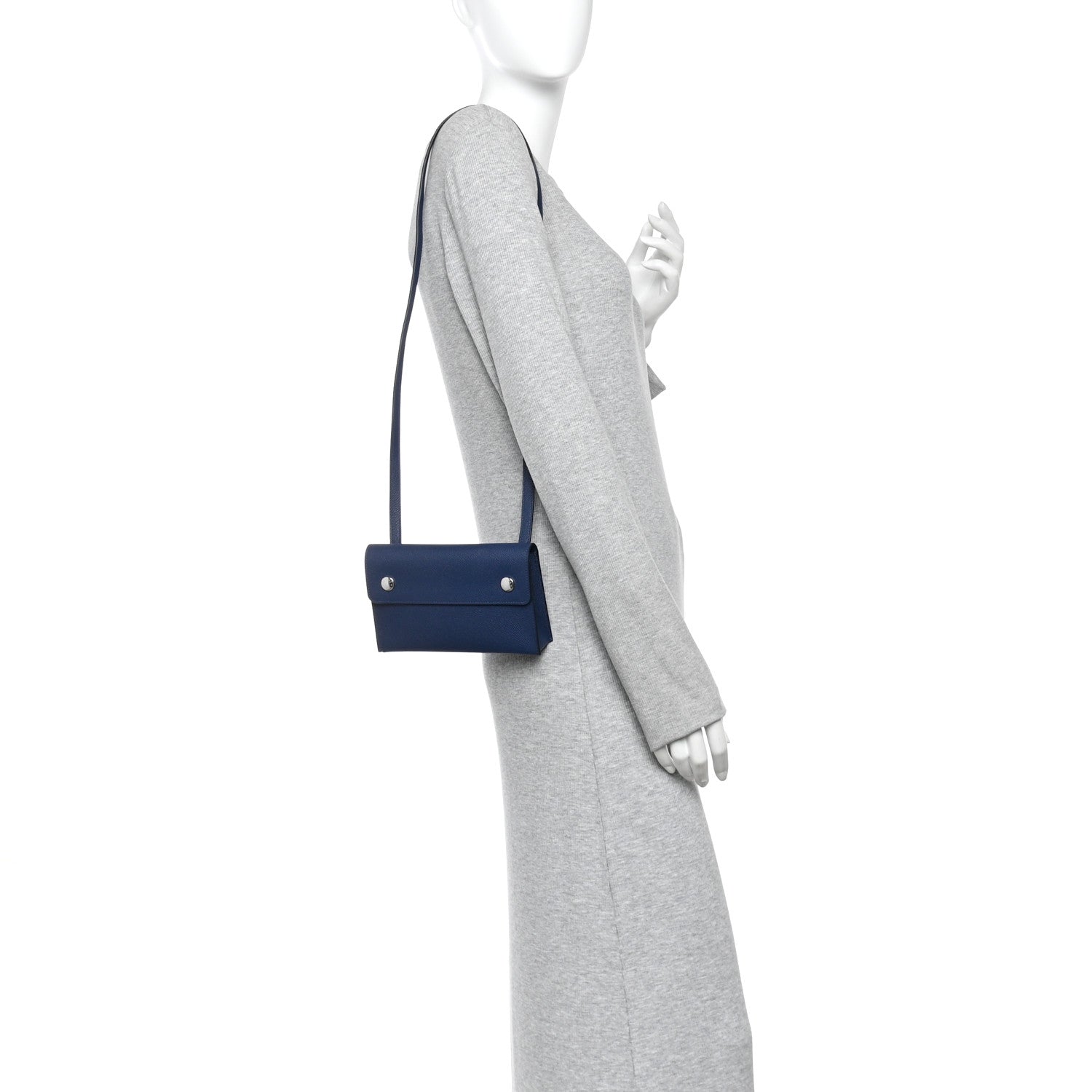 Hermes Epsom Hermesnap Wallet Bleu Navy 2 of 11
