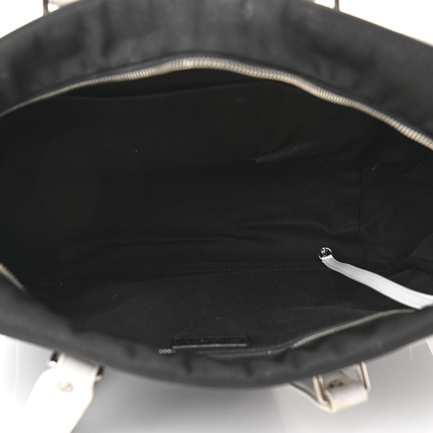 Canvas Rubber Airlines Large Zip Shopping Tote Black White Red