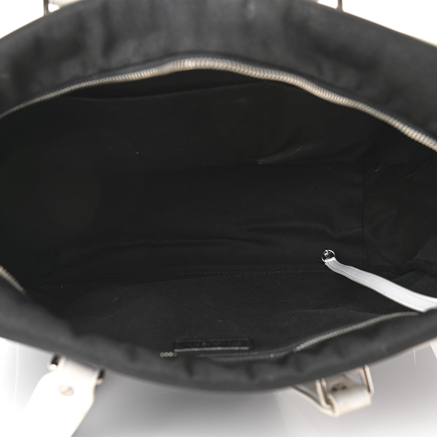 Chanel Canvas Rubber Airlines Large Zip Shopping Tote Black White Red 5 of 14