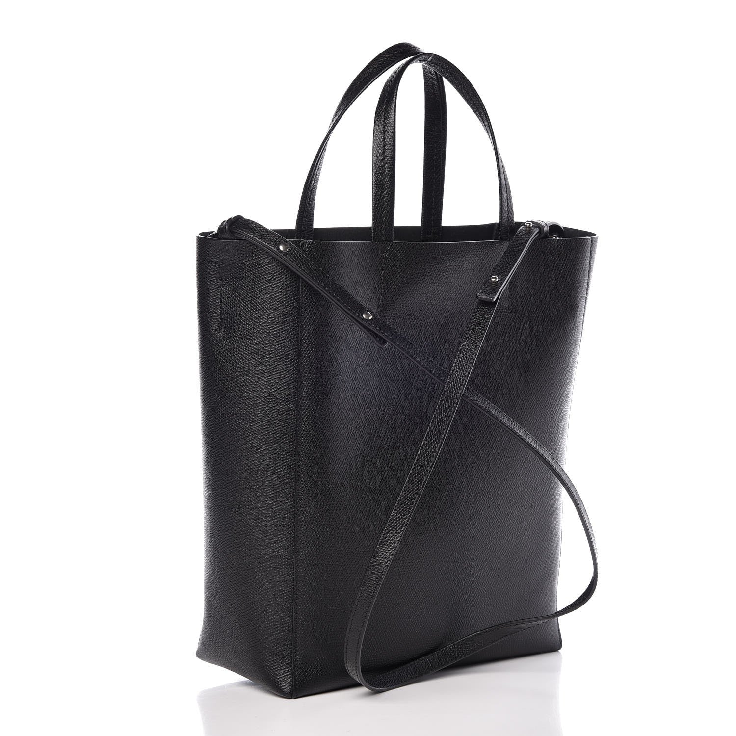 Celine Grained Calfskin Small Vertical Cabas Black 3 of 9
