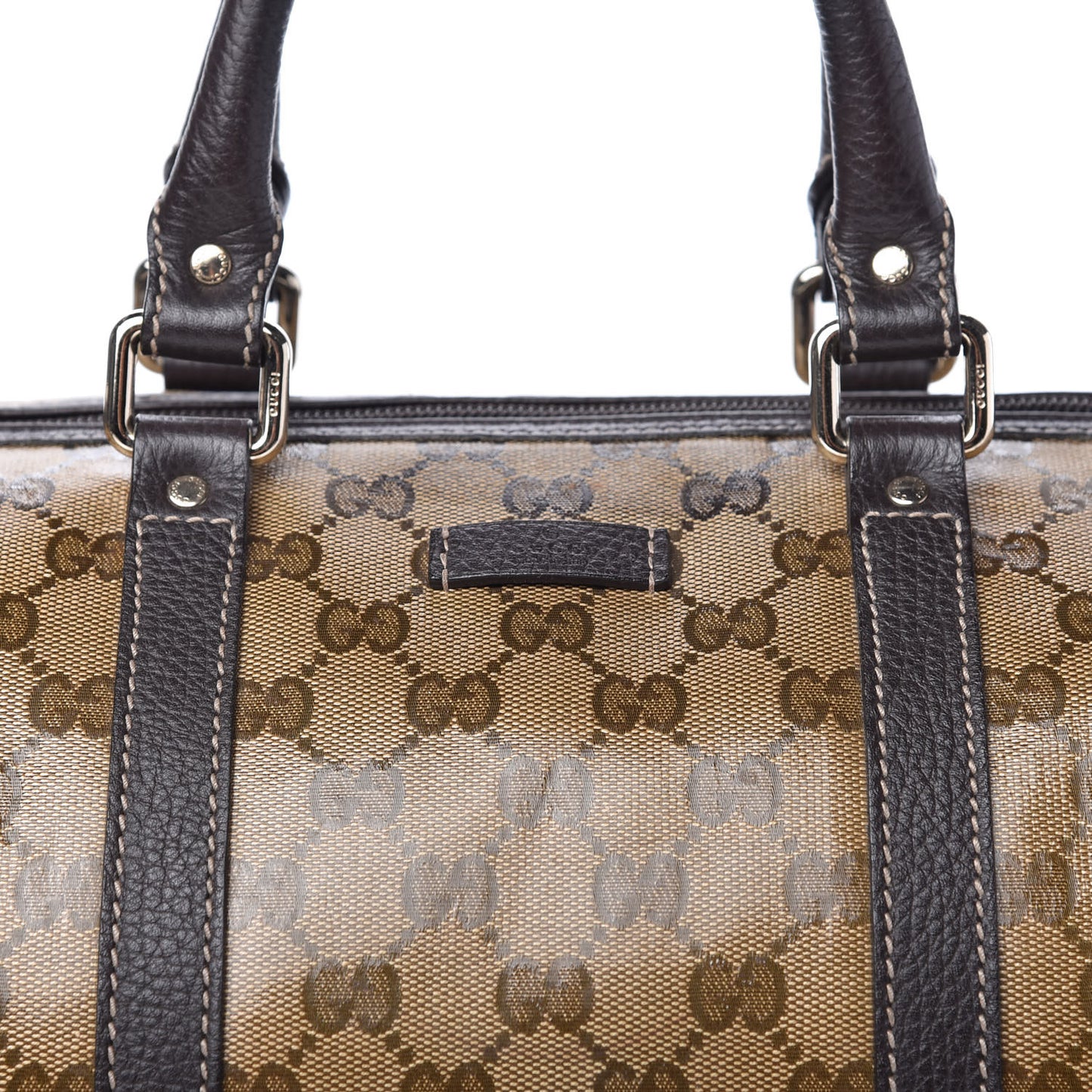 Crystal Monogram Medium Joy Boston Dark Brown