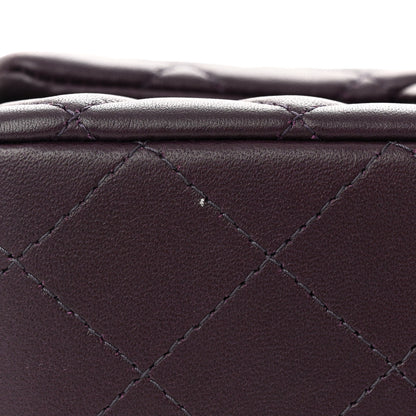 Chanel Lambskin Quilted Mini Rectangular Flap Dark Purple 11 of 12