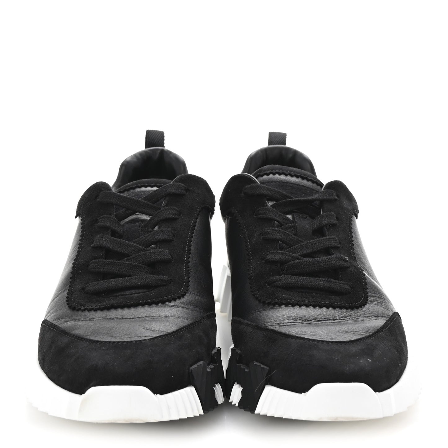 Goatskin Suede Goatskin Mens Bouncing Sneakers 43.5 Black