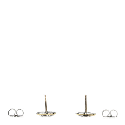 David Yurman Sterling Silver 18K Yellow Gold Cable Heart Earrings 3 of 4