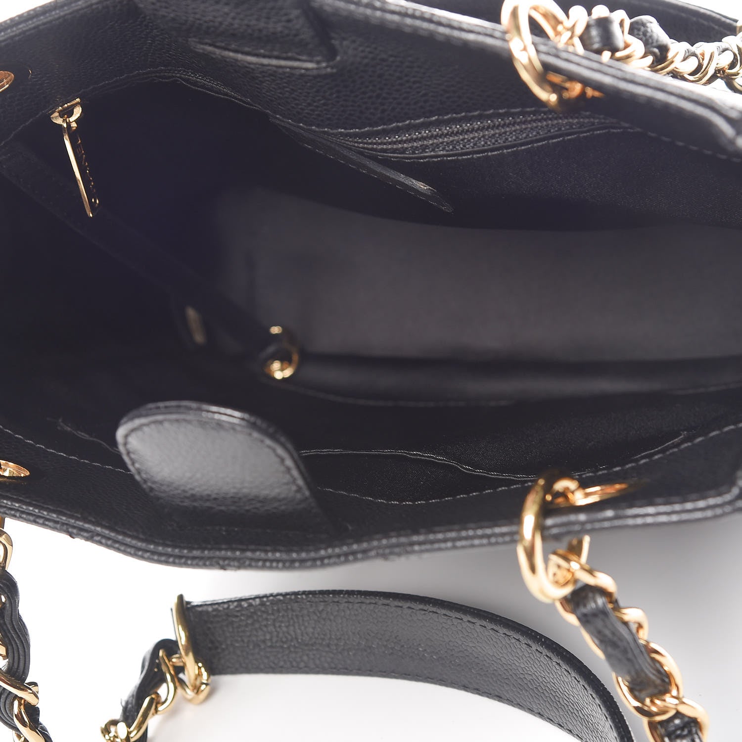 Chanel Caviar Quilted Petit Shopping Tote PST Black 5 of 9