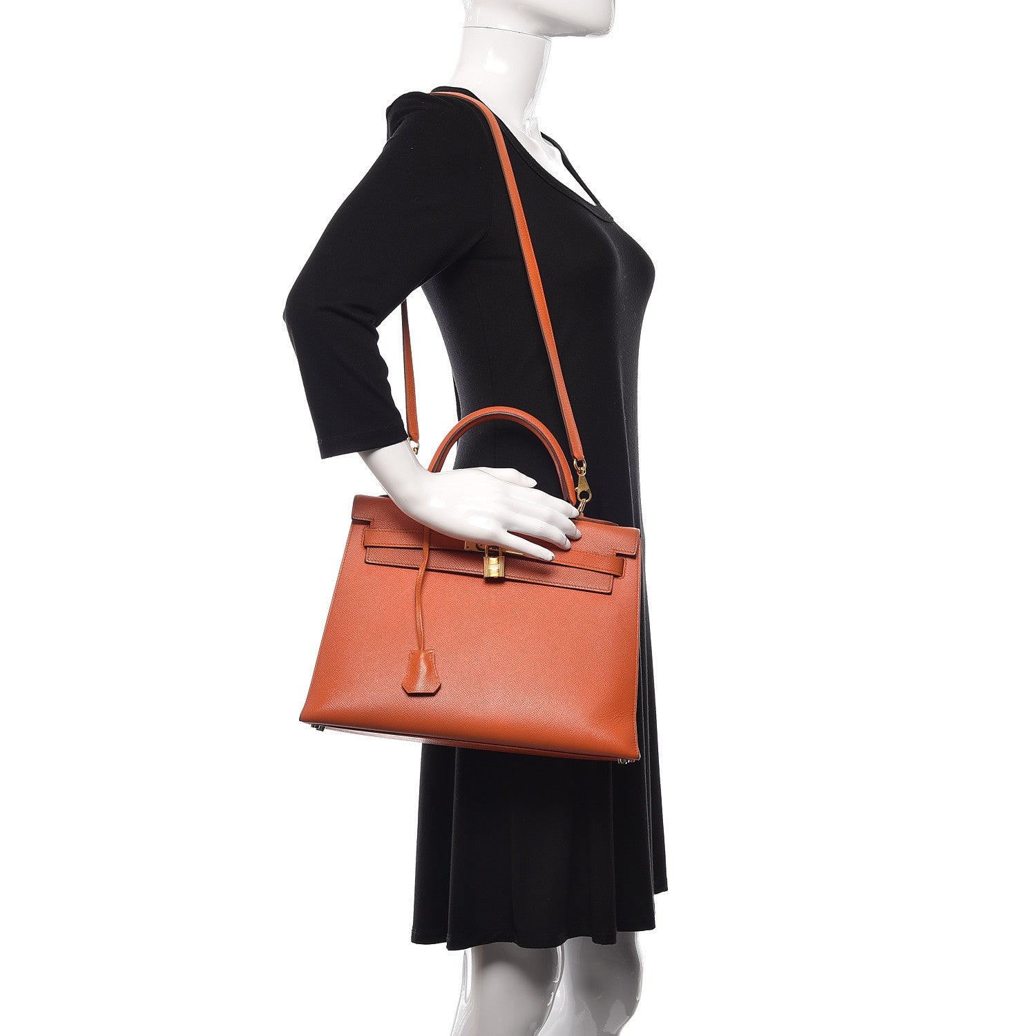 Hermes Epsom Kelly Sellier 32 Orange 2 of 10
