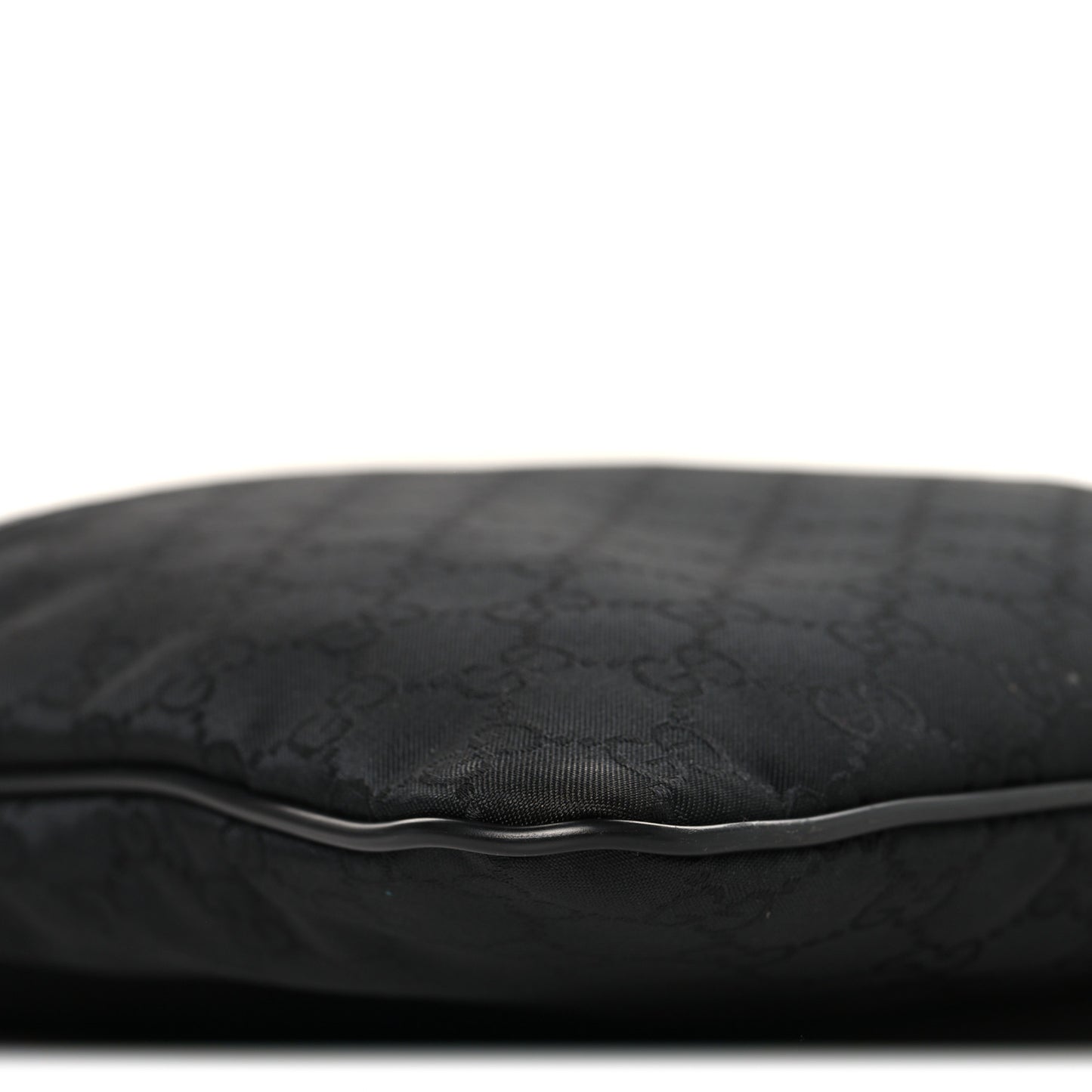 Nylon Monogram Small Flat Messenger Bag Black