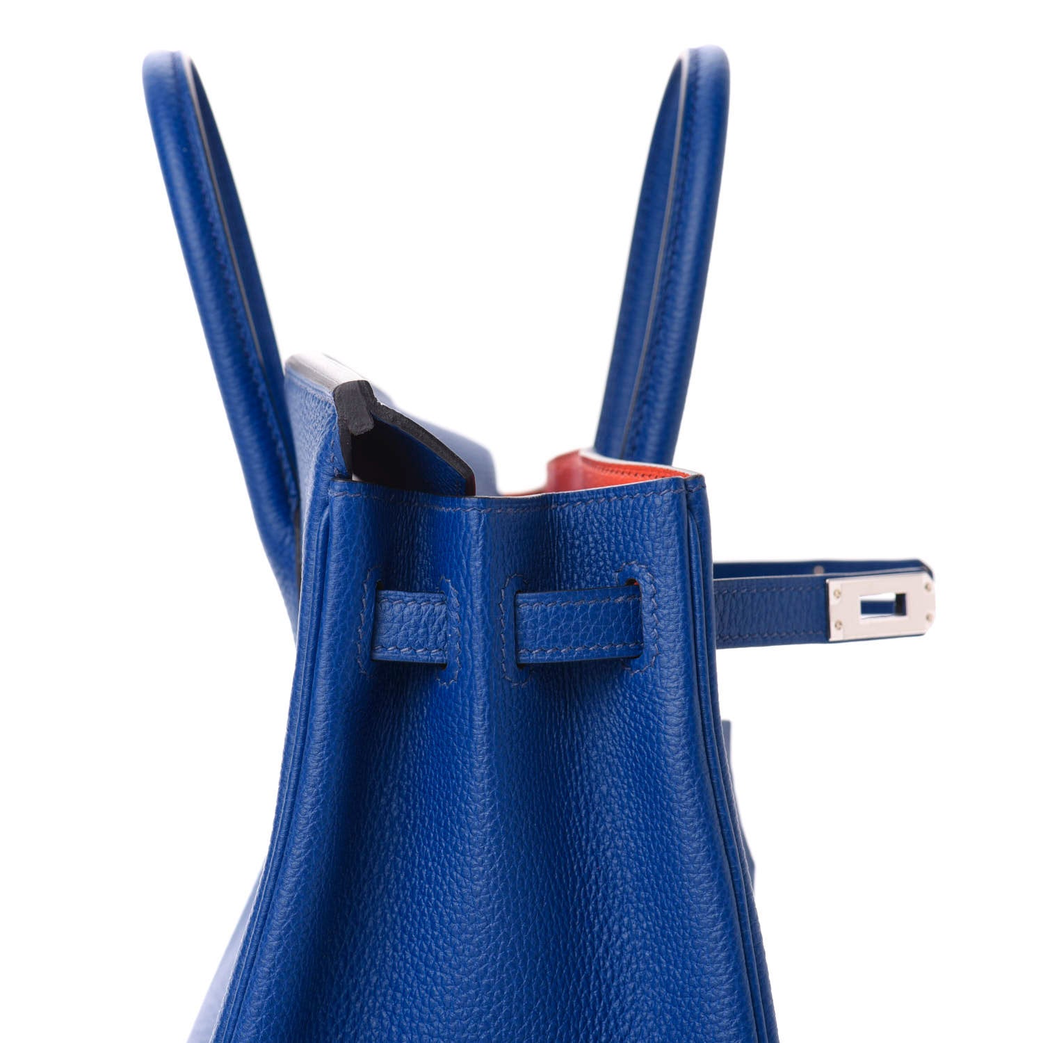 Hermes Togo Verso Birkin 25 Bleu Royal Capucine 13 of 35
