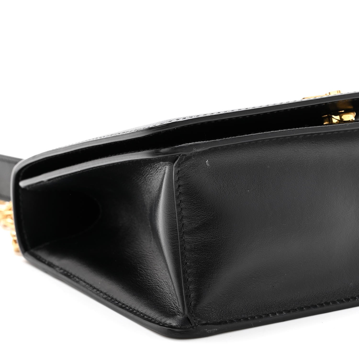 Prada Saffiano Chain Shoulder Bag Black 8 of 9