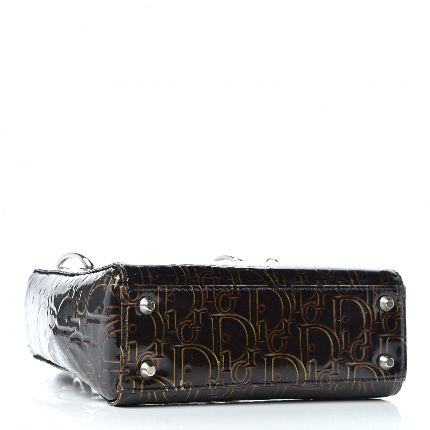 Christian Dior Patent Ultimate Mini Lady Dior Brown 4 of 12