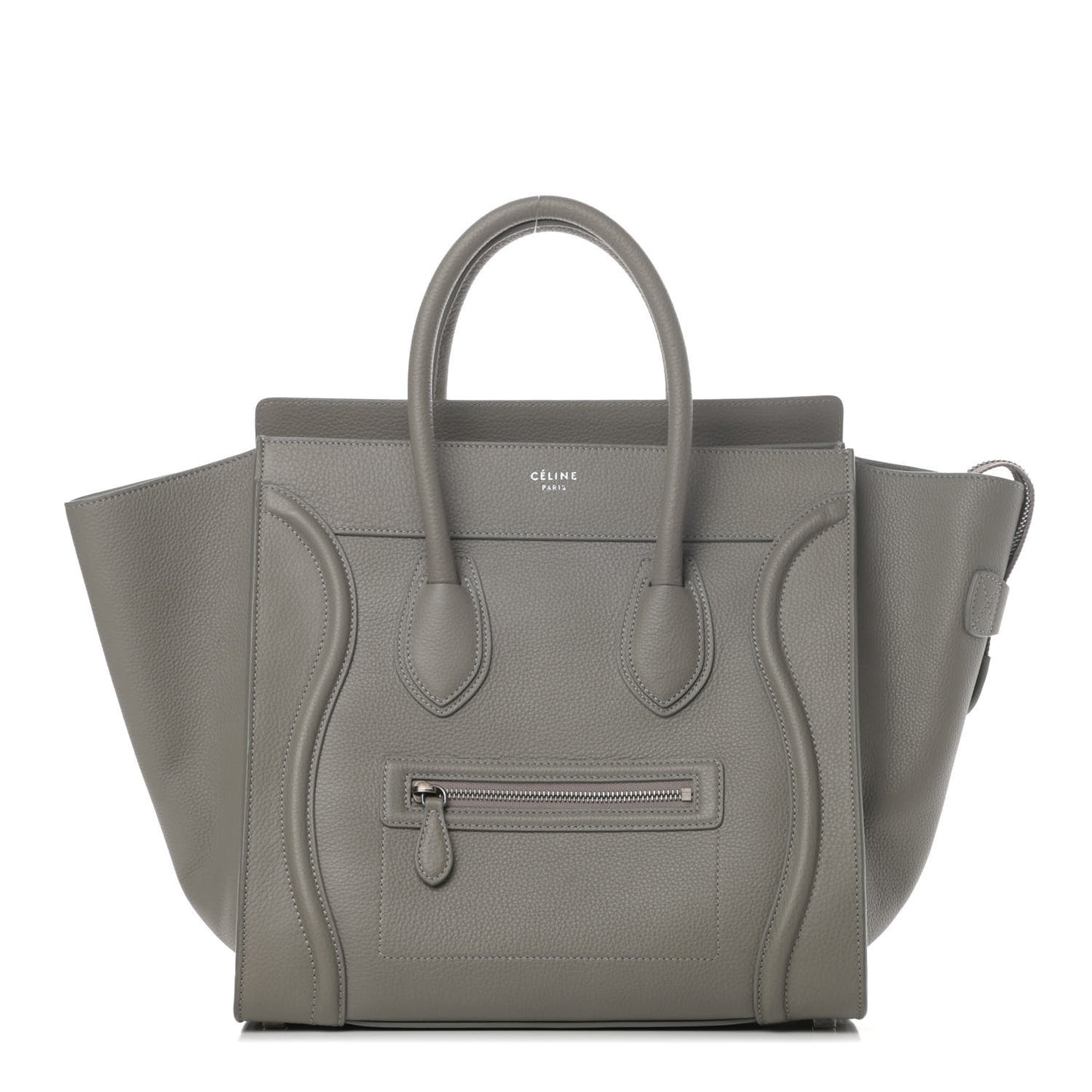 Drummed Calfskin Mini Luggage Souris