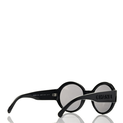 Chanel Acetate Polarized Round Sunglasses 5410 Black 4 of 7