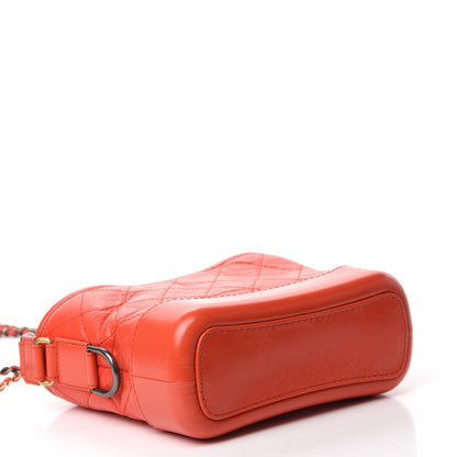 Chanel Aged Calfskin Quilted Small Gabrielle Hobo Red 4 of 13
