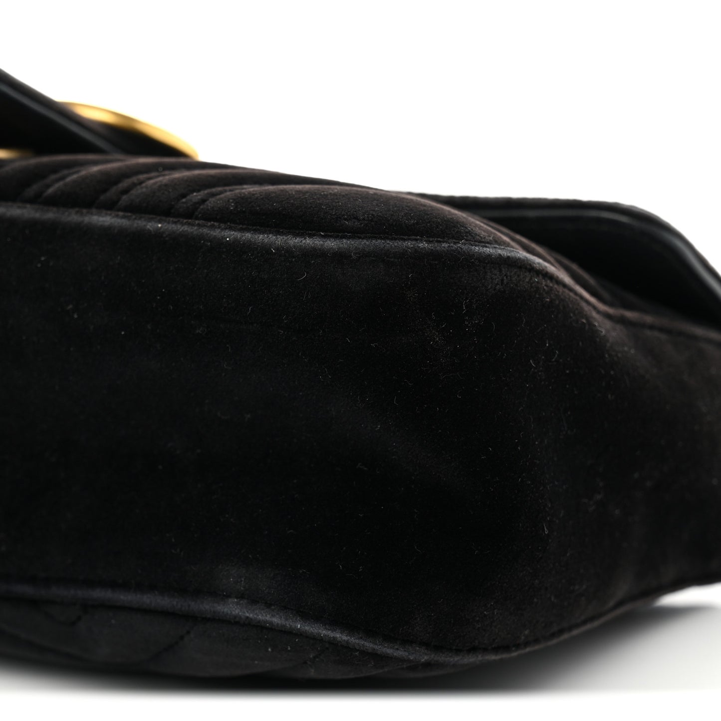 Velvet Matelasse Mini GG Marmont Shoulder Bag Black