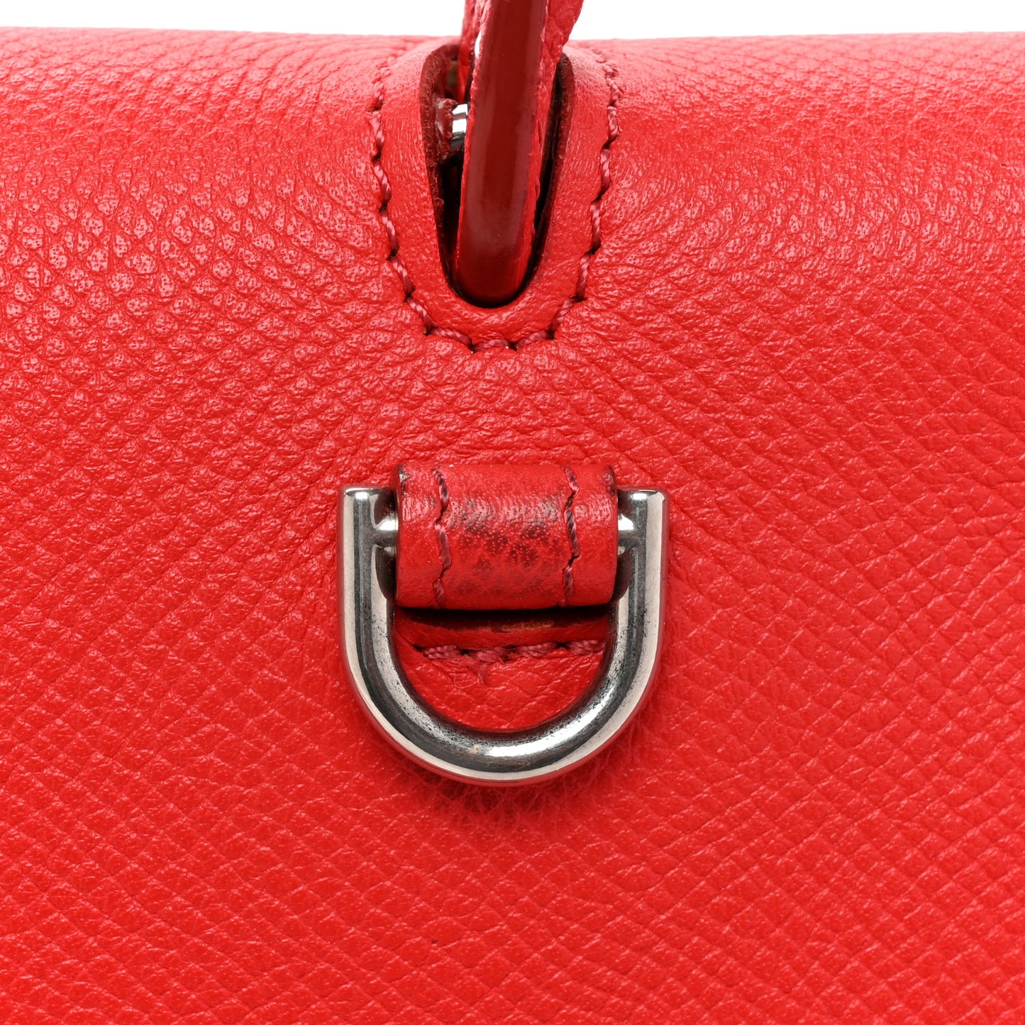 Grained Calfskin Mini Belt Bag Coquelicot