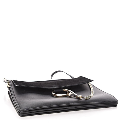 Chloe Suede Calfskin Medium Faye Shoulder Bag Black 4 of 14