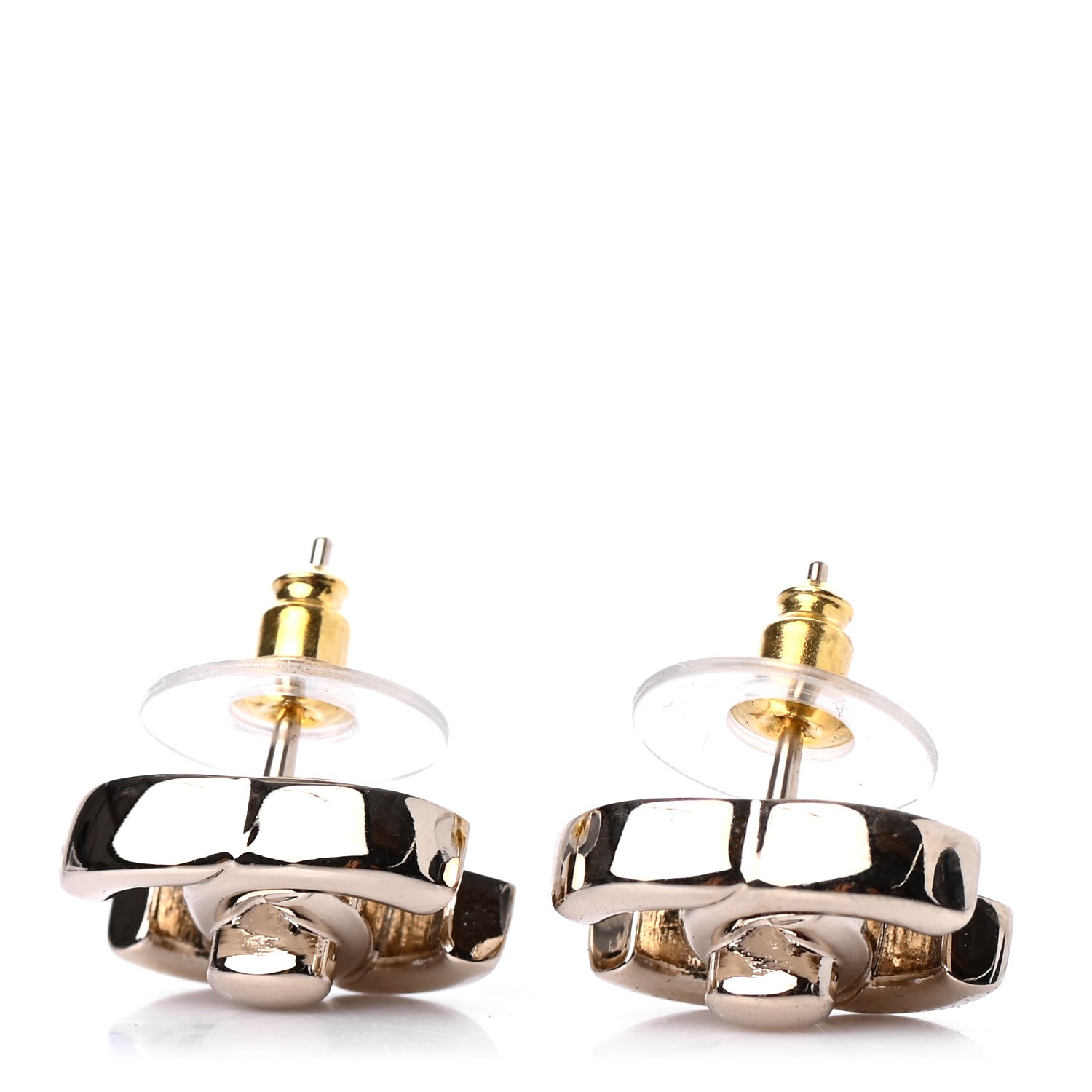 Chanel Metal CC Turnlock Earrings Gold 3 of 4