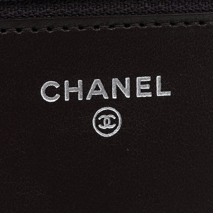 Chanel Caviar Quilted Boy Wallet On Chain WOC Dark Purple 6 of 11