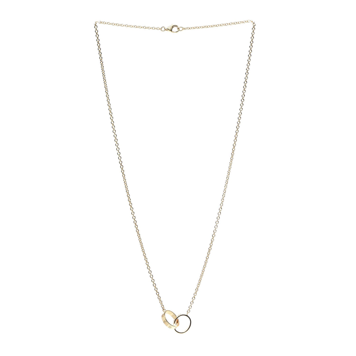 Cartier 18K Yellow Gold Interlocking LOVE Necklace 3 of 8