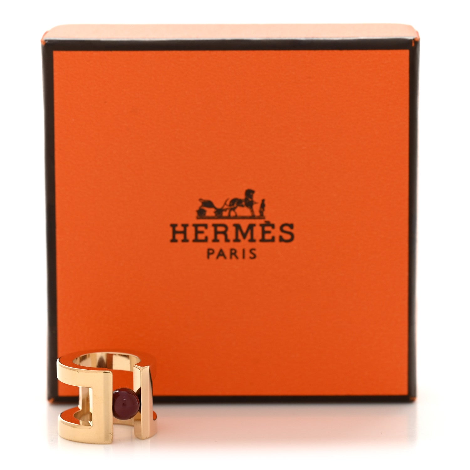 Hermes Permabrass Mini H Perle Twilly Ring Rouge H 5 of 5