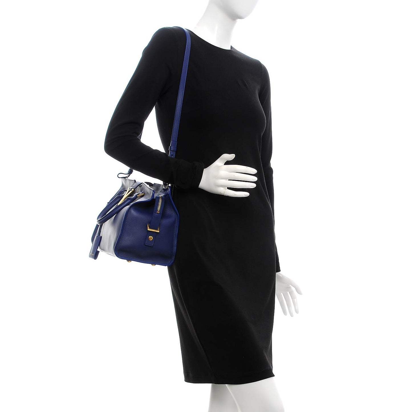 Calfskin Small Classic Y Cabas Royal Blue