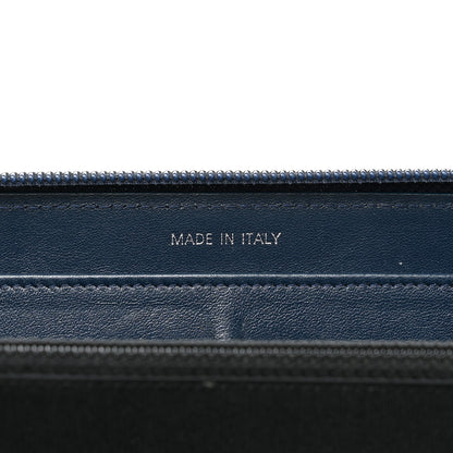 Chanel Caviar Large CC Timeless Zip Around Wallet Blue 7 of 11