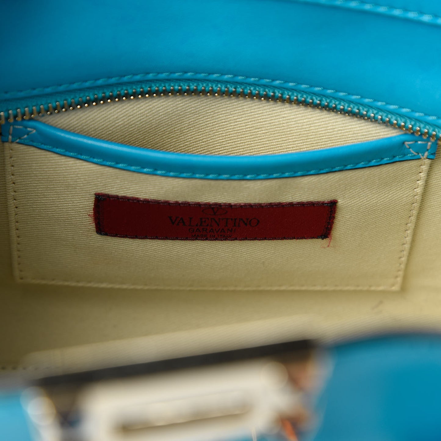 Vitello Mini Rockstud Double Handle Tote Parrot