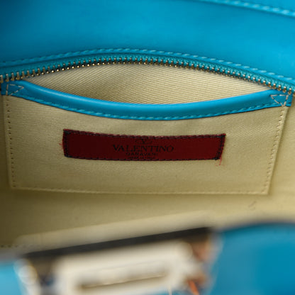 Valentino Garavani Vitello Mini Rockstud Double Handle Tote Parrot 8 of 10