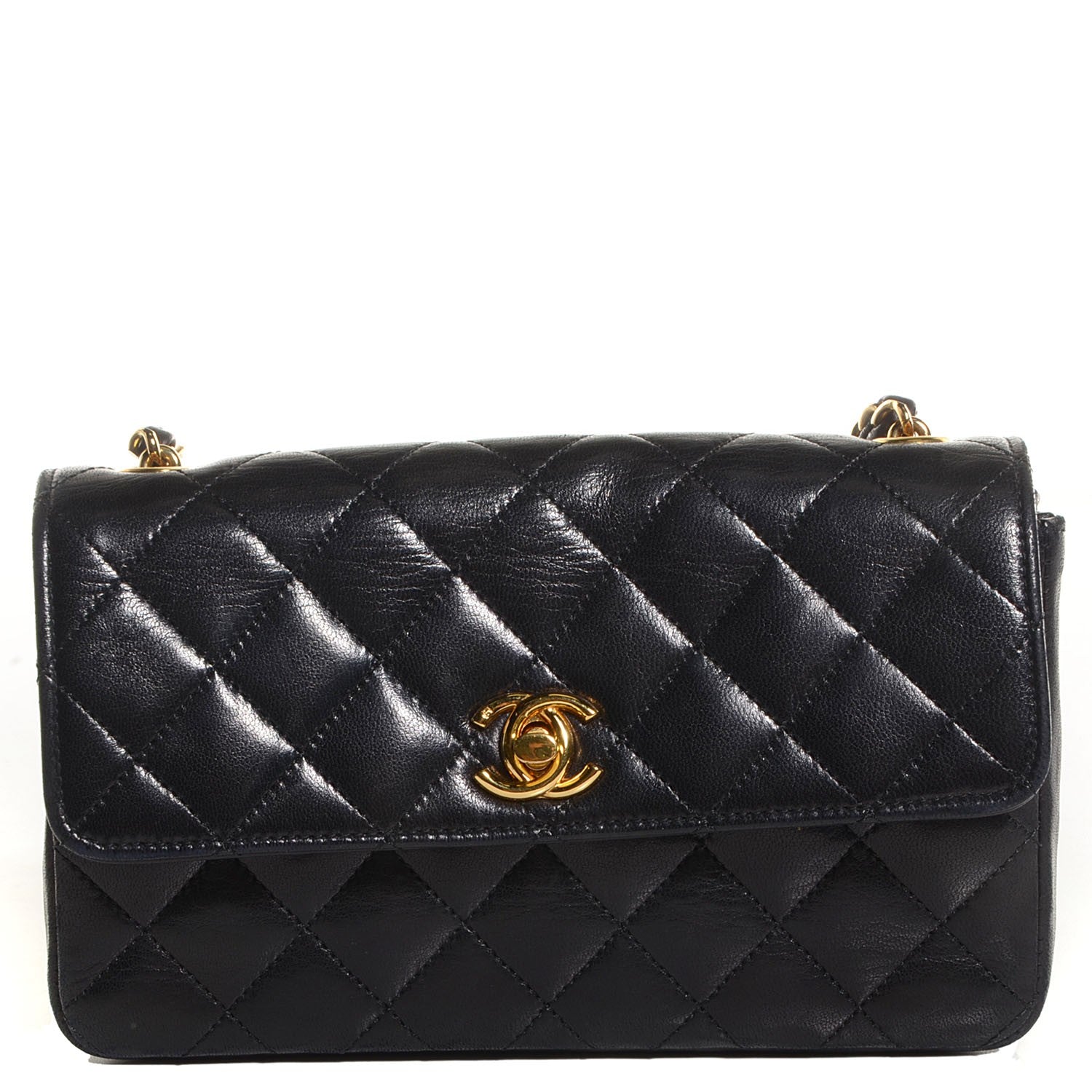 Chanel Lambskin Quilted Mini Rectangular Flap Black 1 of 7