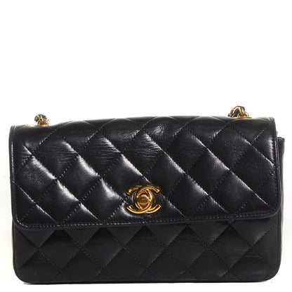 Chanel Lambskin Quilted Mini Rectangular Flap Black 1 of 7