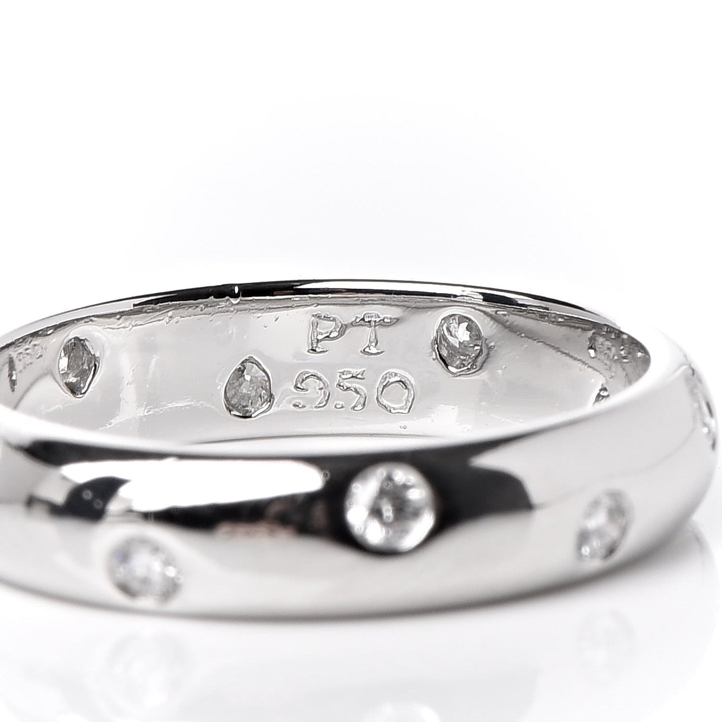 Platinum Diamond 4mm Etoile Band Ring 51 5.75