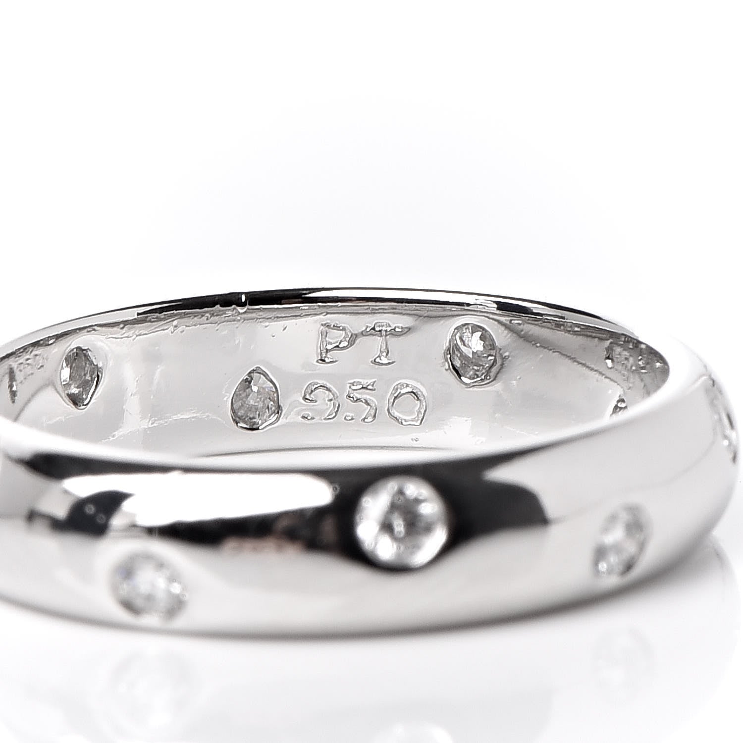Tiffany Platinum Diamond 4mm Etoile Band Ring 51 5.75 5 of 5