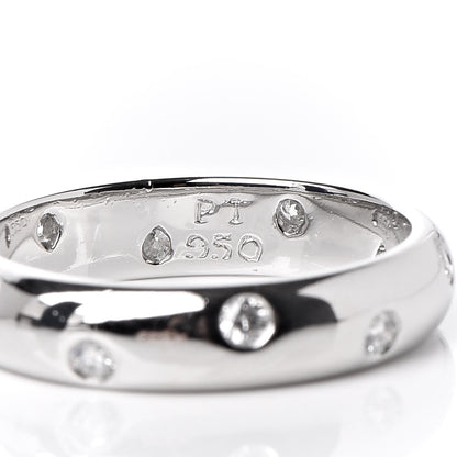 Tiffany Platinum Diamond 4mm Etoile Band Ring 51 5.75 5 of 5