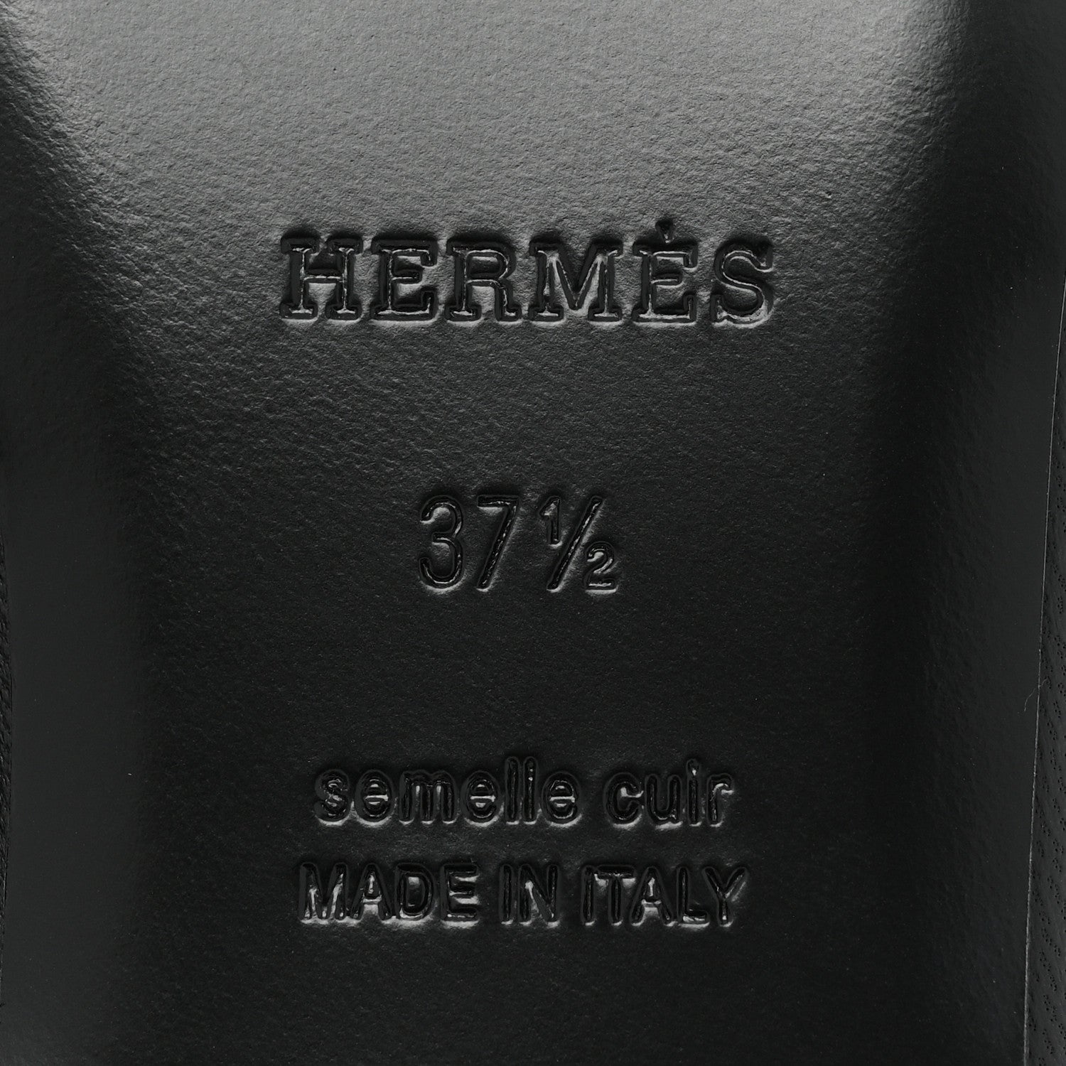 Hermes Goatskin Oz Mules 37.5 Black 6 of 10