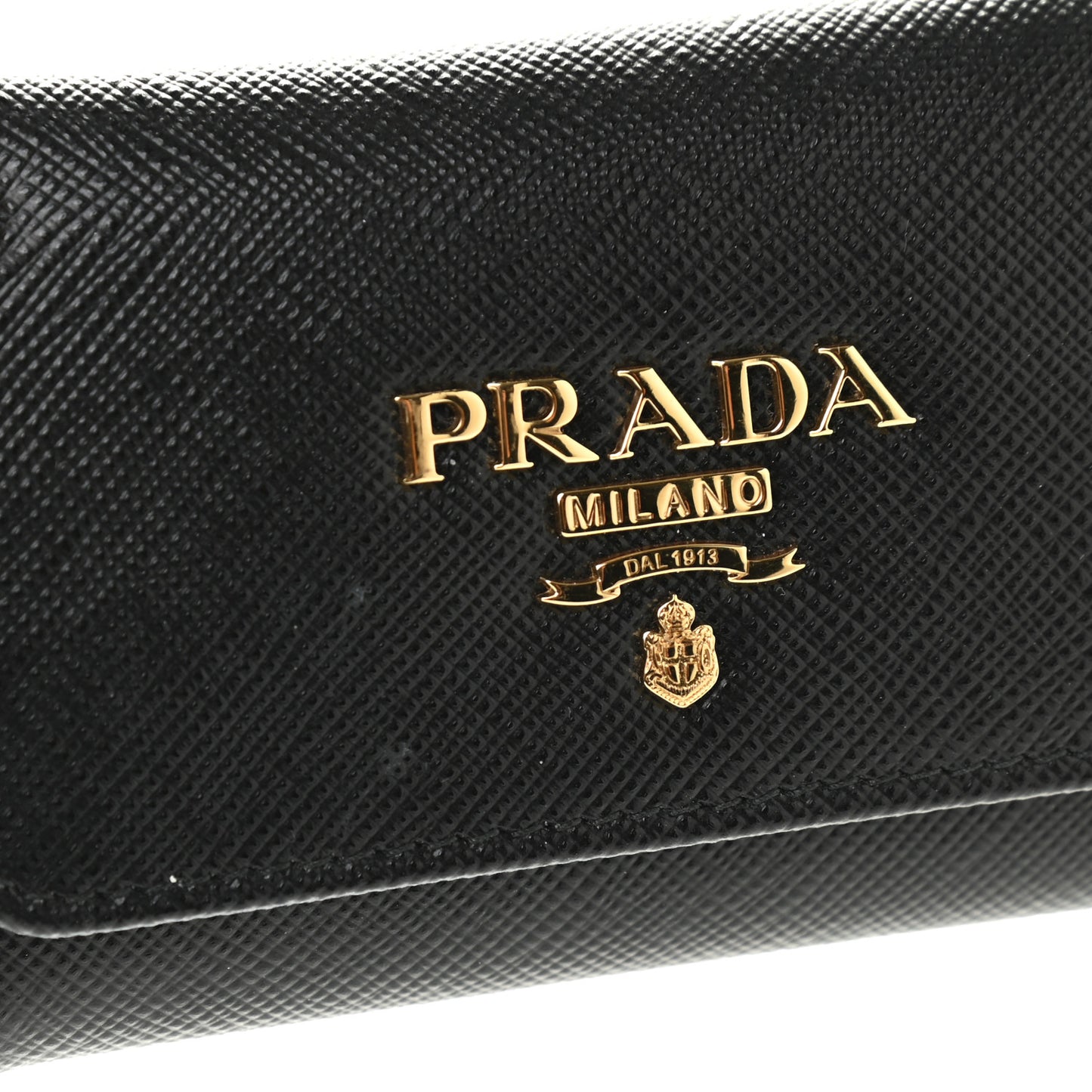 Saffiano 4 Key Holder Black