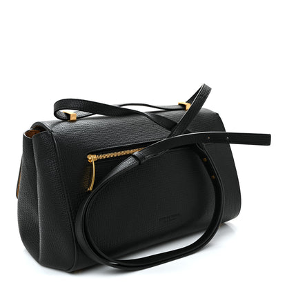 Bottega Veneta Textured Calfskin Small BV Angle Shoulder Bag Black 3 of 11