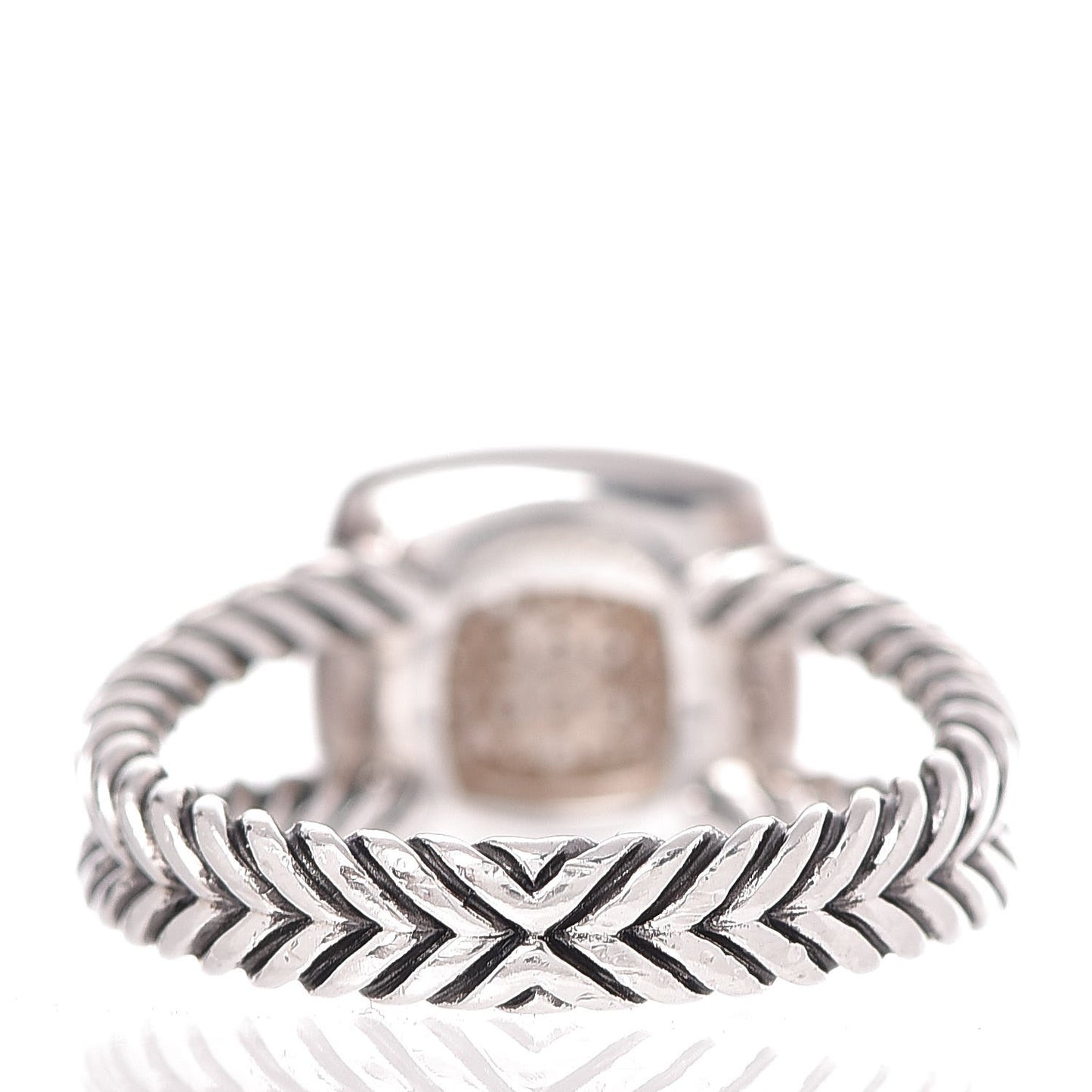 Sterling Silver Diamond 7mm Petite Albion Pave Ring 52 6