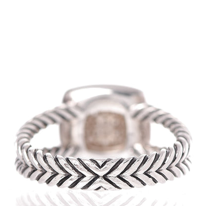 David Yurman Sterling Silver Diamond 7mm Petite Albion Pave Ring 52 6 4 of 5